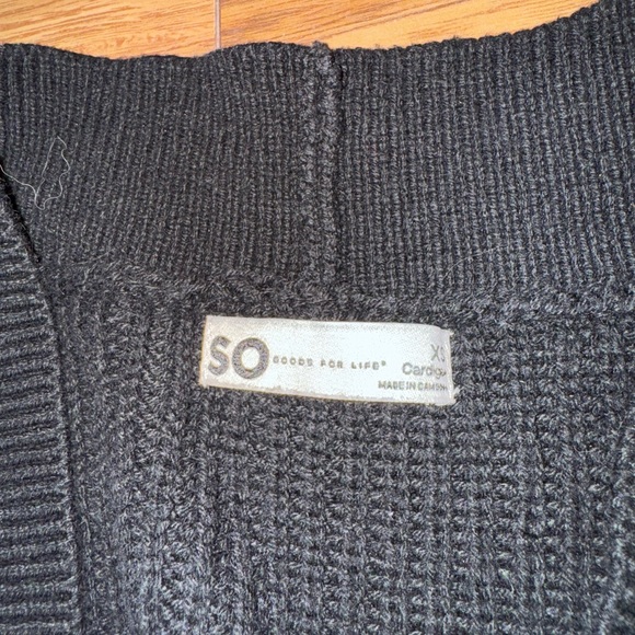 SO RIBBED OVERSIZED BUTTON DOWN CARDIGAN SWEATER BLACK SIZE XS - Picture 3 of 4
